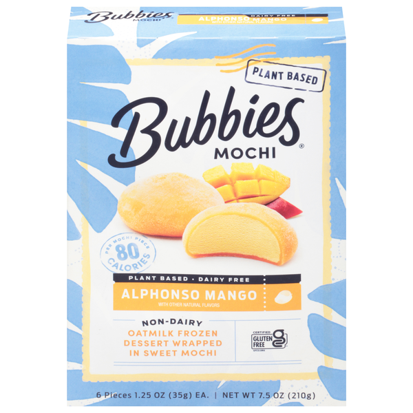 Ice Cream & Ice Bubbies Mochi, Non-Dairy, Alphonso Mango hero