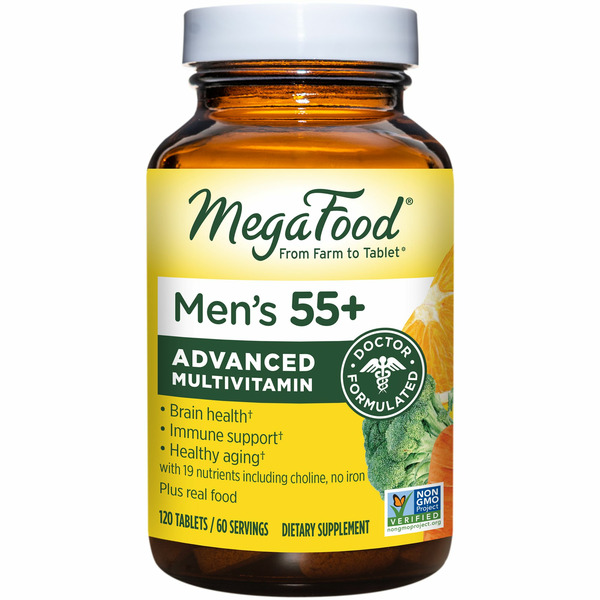 50+ Multivitamins MegaFood Men's 55+ Advanced Multivitamin hero