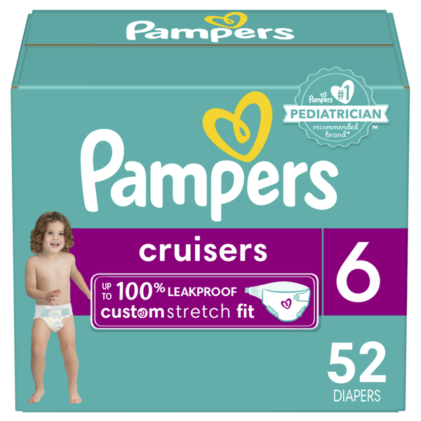 Diapers & Wipes Pampers Cruisers Diapers Size 6 52 Count hero