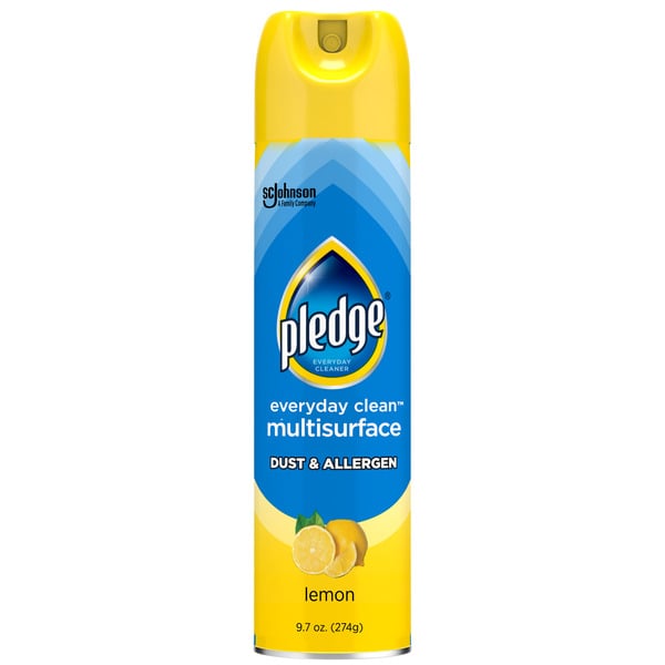 Cleaning Products Pledge Everyday Clean™ Multisurface, Dust & Allergen Aerosol, Lemon hero