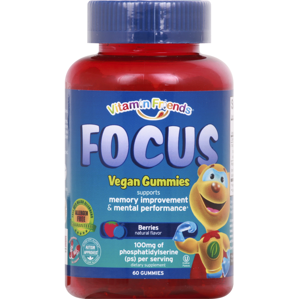 Dietary Supplements Vitamin Friends Focus, Vegan, Gummies, Berries hero