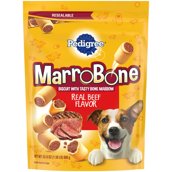 Dog Food & Care Pedigree Marrobone Dog Treats Real Beef Flavor Crunchy Dog Biscuit hero