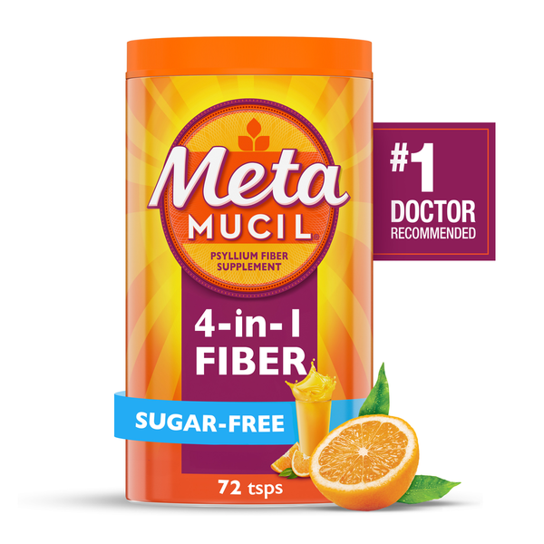 Digestion Metamucil Sugar-Free, 4-in-1 Fiber for Digestive Health, 72 tsps hero