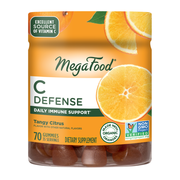 Vitamins & Supplements MegaFood C Defense Tangy Citrus Gummies hero