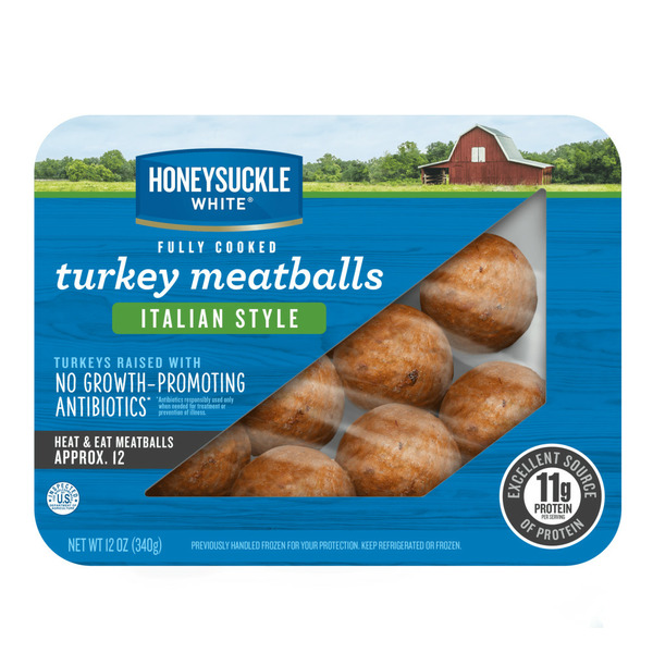 Packaged Poultry Honeysuckle White® Fully Cooked Italian Style Turkey Meatballs hero