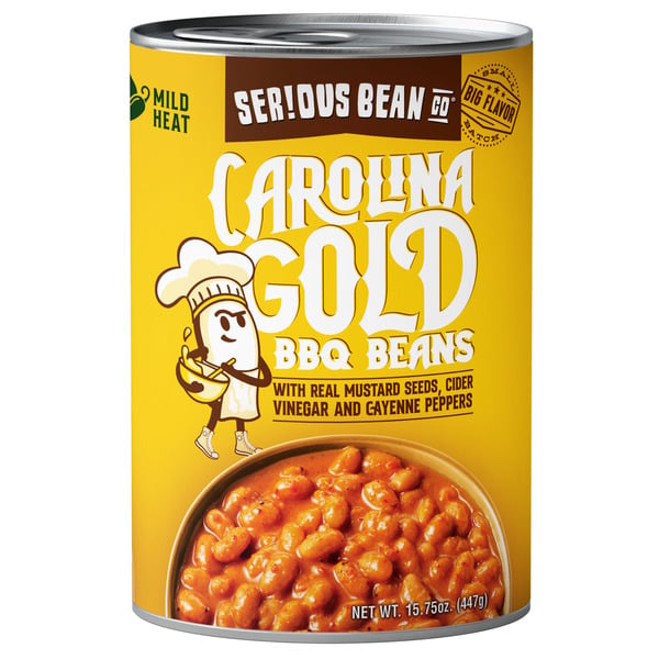 Canned Meals & Beans SERIOUS Bean Co Carolina Gold BBQ Beans, Fully Cooked, 15.75 Oz Can hero