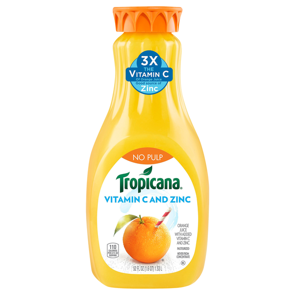 Juice & Nectars Tropicana Orange Juice, No Pulp hero