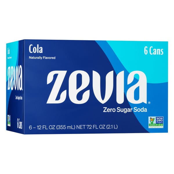 Soft Drinks Zevia Zero Sugar Cola Soda hero