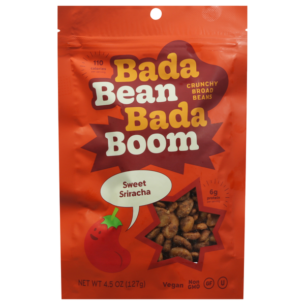 Chips & Pretzels Bada Bean Bada Boom Broad Beans, Crunchy, Sweet Sriracha hero