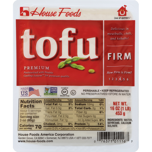 Refrigerated House Foods Tofu, Premium, Firm hero