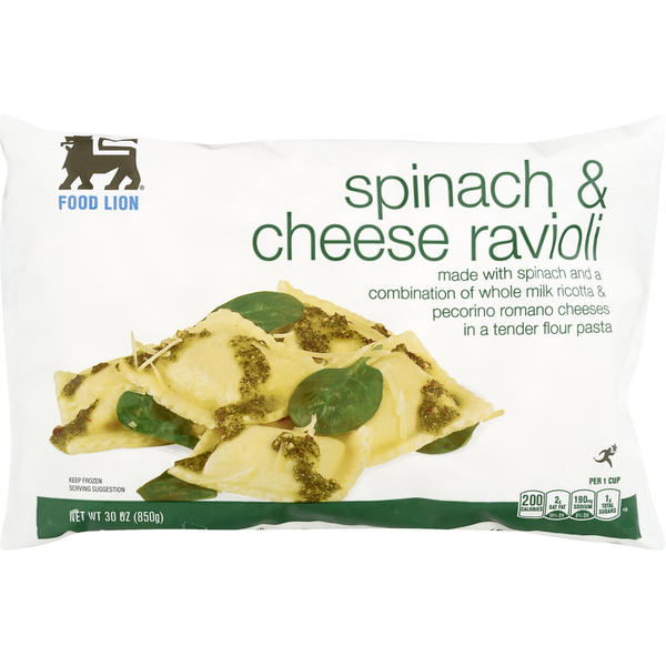 Frozen Meals Food Lion Ravioli, Spinach & Cheese hero