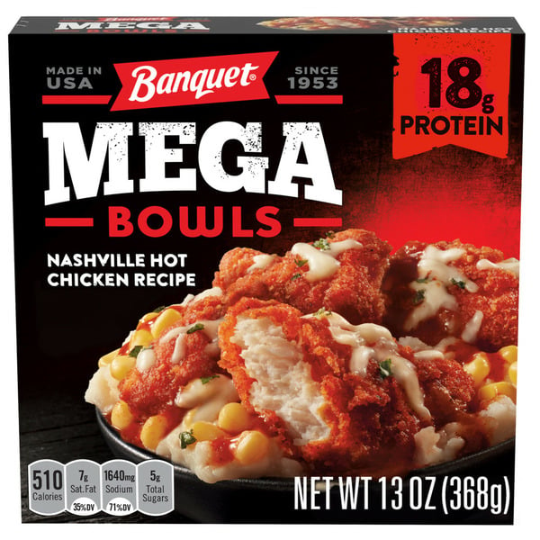 Frozen Meals Banquet Nashville Hot Fried Chicken, Frozen Meal hero