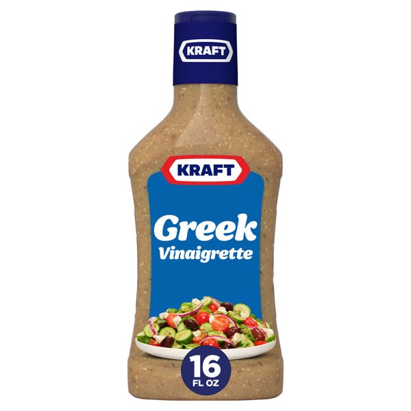 Salad Dressing & Toppings Kraft Greek Vinaigrette Salad Dressing hero