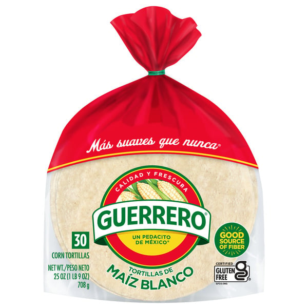 Mexican/Hispanic/Latino Foods Guerrero White Corn Tortillas hero