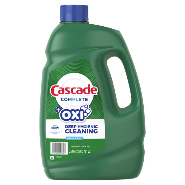 Laundry Cascade Complete Gel + Oxi, Dishwasher Detergent hero