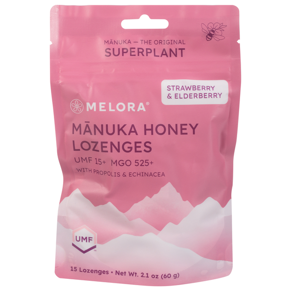 Melora Lozenges, Strawberry & Elderberry hero