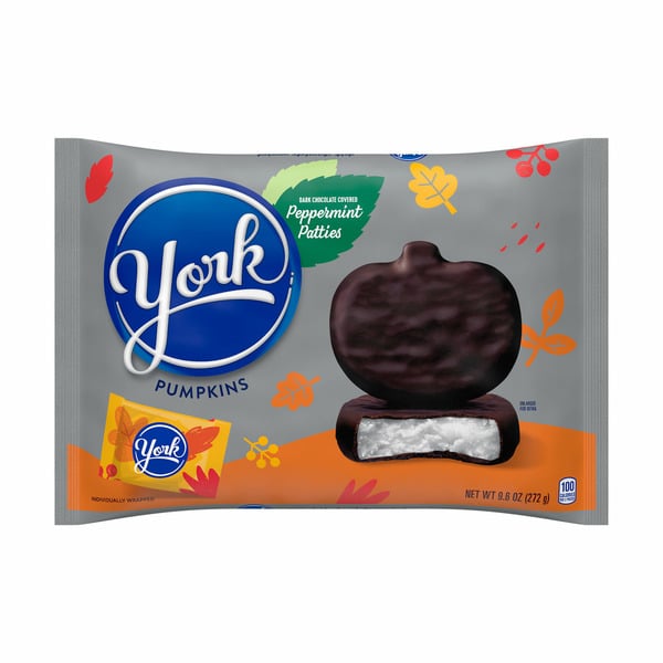 YORK Dark Chocolate Peppermint Patties Pumpkins Halloween Candy hero