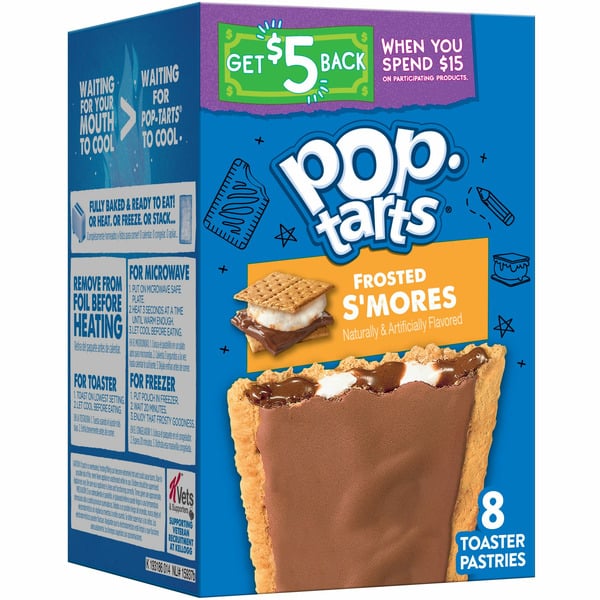 Breakfast Bakery Pop-Tarts Toaster Pastries, Breakfast Foods, Kids Snacks, Frosted S'mores hero