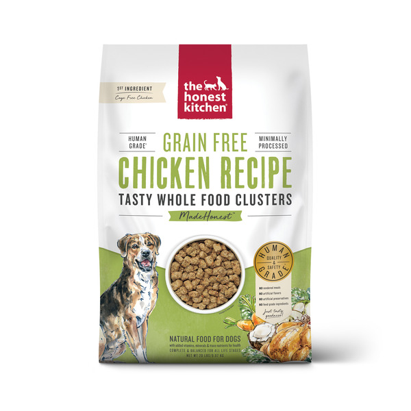 The Honest Kitchen Whole Food Clusters Grain Free Chicken Dry Dog Food, 20 lb Bag hero