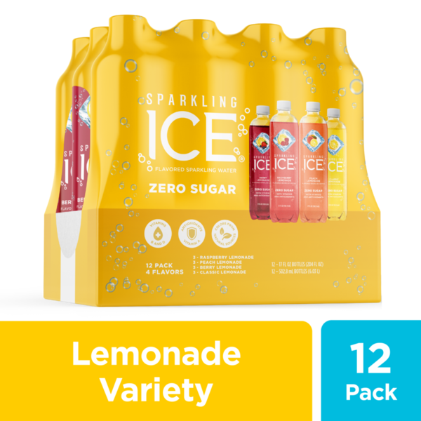 Water, Seltzer & Sparkling Water Sparkling Ice® Lemonade Variety Sparkling Water 12 Pack, Zero Sugar hero