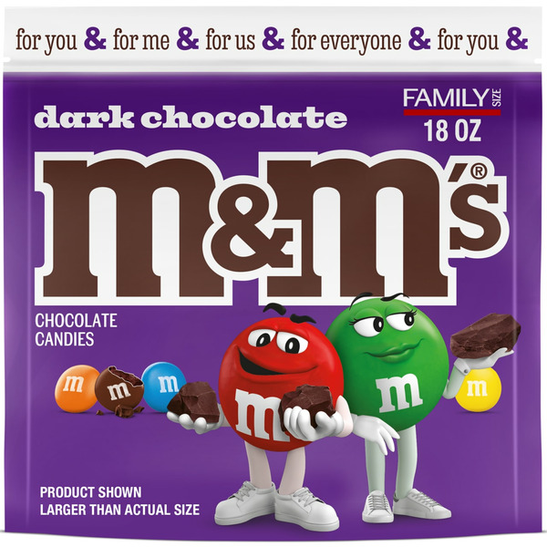 Candy & Chocolate M&M's Cacao Dark Chocolate Candy Family Size hero