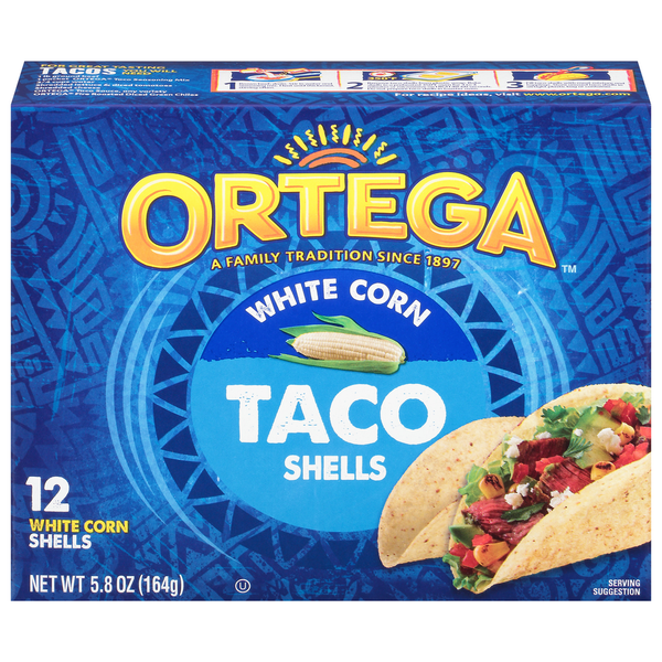 Latino Foods Ortega White Corn Taco Shells hero