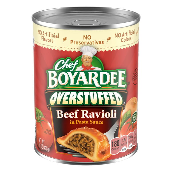 Canned Meat, Seafood & Beans Chef Boyardee Overstuffed Beef Ravioli hero