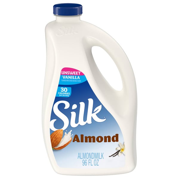 Dairy Free Beverages Silk Unsweet Vanilla Almond Milk, Dairy Free, Gluten Free, Soy Free hero