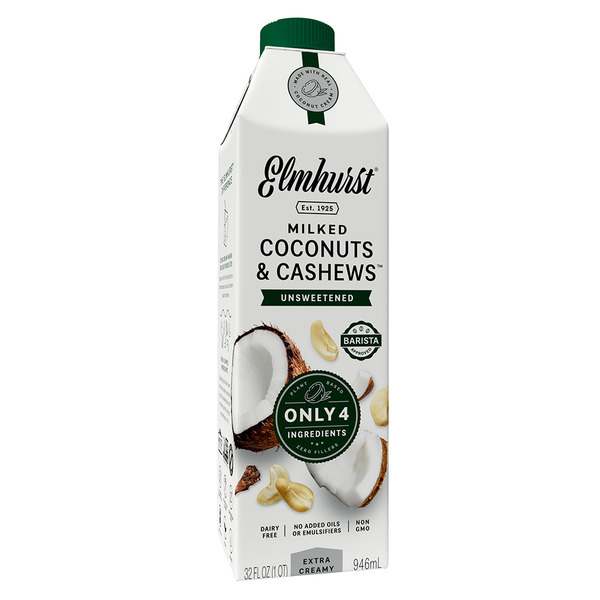 Soy & Lactose-Free Elmhurst Unsweetened Coconut Cashew Milk hero