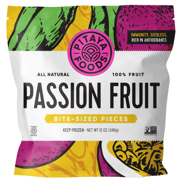 Frozen Fruit & Juice Pitaya Foods Passion Fruit Bite-Sized Pieces Seedless hero