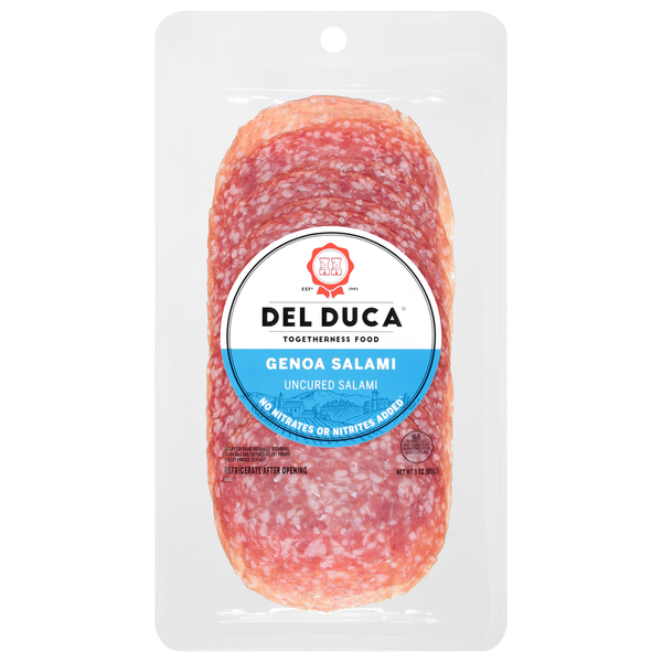 Lunch Meat Del Duca Salami, Genoa, Uncured hero