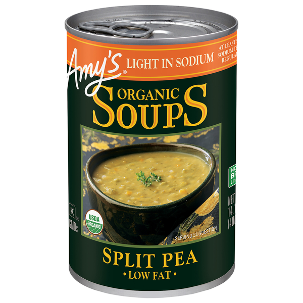 Soup, Broth & Bouillon Amy's Kitchen Light in Sodium Split Pea Soup hero