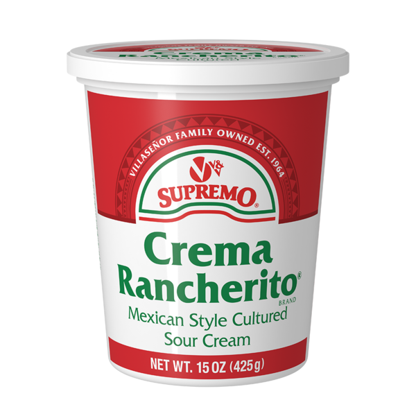 Packaged Cheese V&V Supremo Crema Rancherito, Mexican Style Sour Cream hero