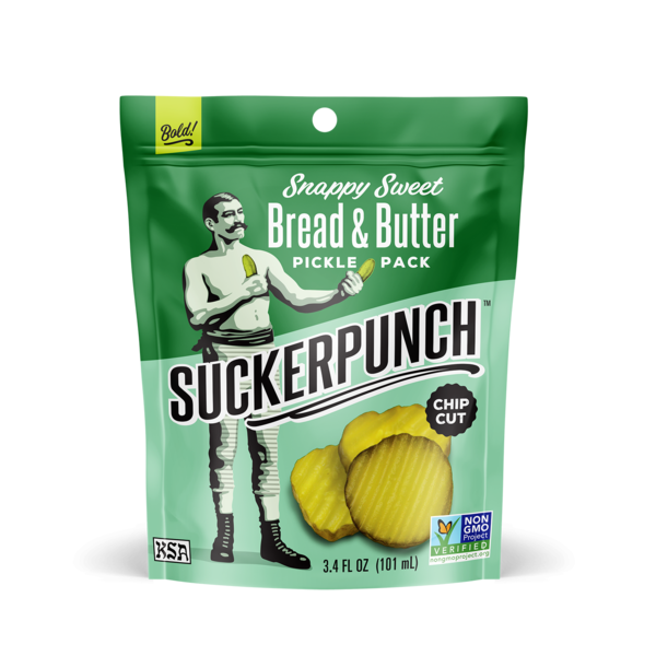 Pickled Goods & Olives SuckerPunch Snappy Sweet Bread & Butter Pouch Pickle Chips hero