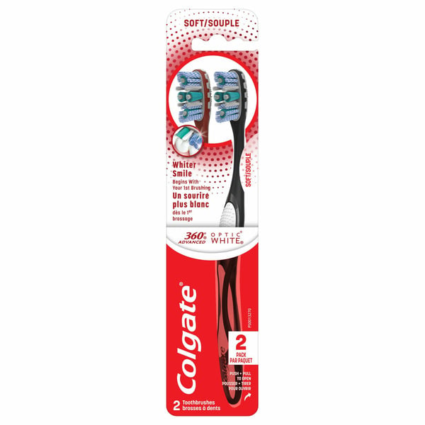 Oral Hygiene Colgate 360 Optic White Soft Toothbrushes for Stain Removal hero