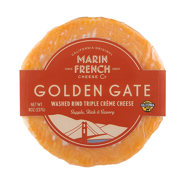 Marin French Cheese Co.  Golden Gate Washed Rind Triple Creme Cheese hero