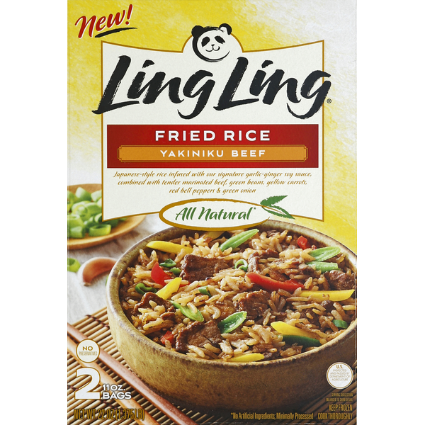 Frozen Meals Ling Ling Fried Rice, Yakiniku Beef hero