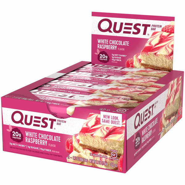 Quest Protein Bar White Chocolate Raspberry hero