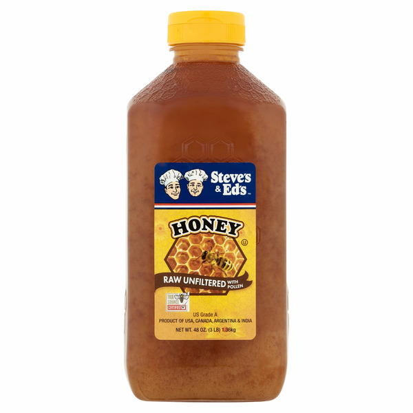 Honeys, Syrups & Nectars Steve's & Ed's Raw Unfiltered With Pollen Honey hero