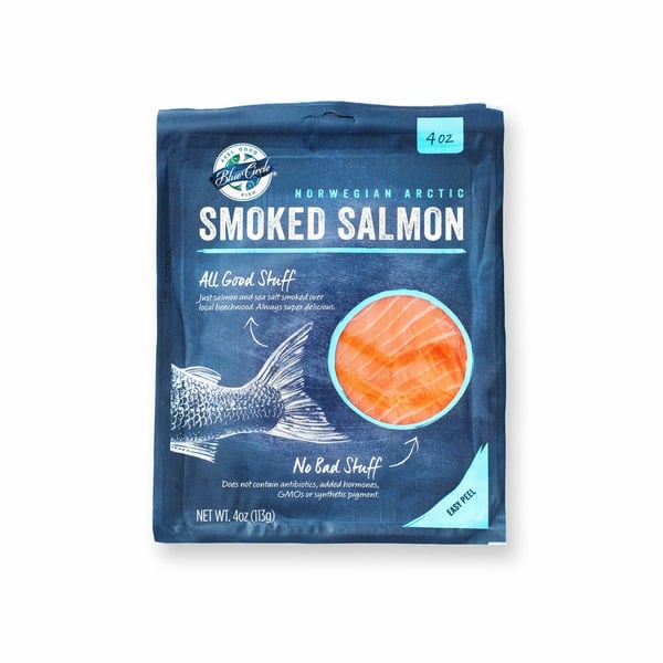 Packaged Seafood Blue Circle Norwegian Arctic Smoked Salmon hero