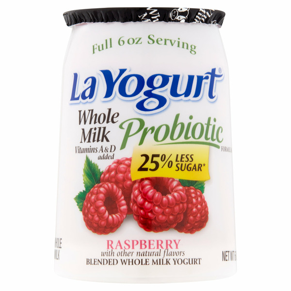 Yogurt La Yogurt Probiotic Raspberry Blended Whole Milk Yogurt hero