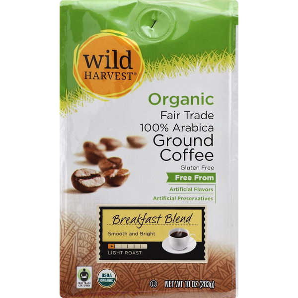 Coffee Wild Harvest Coffee, Ground, Light Roast, Breakfast Blend hero