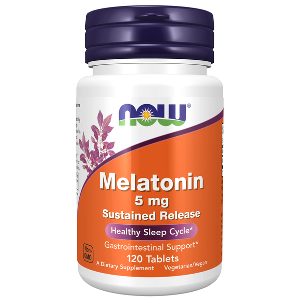 Dietary Supplements NOW Melatonin 5 mg Sustained Release hero