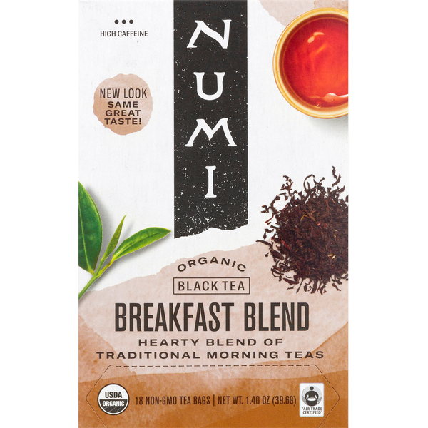 Tea Numi Black Tea, Organic, Breakfast Blend, Tea Bags hero