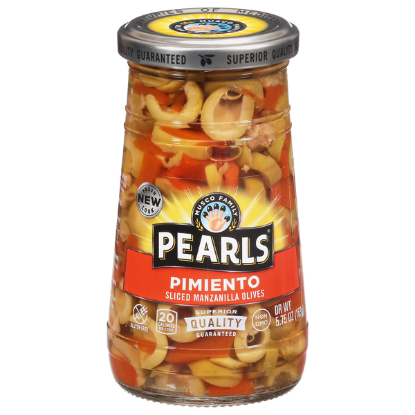 Pickled Goods & Olives Pearls Pimiento Sliced Manzanilla Olives hero