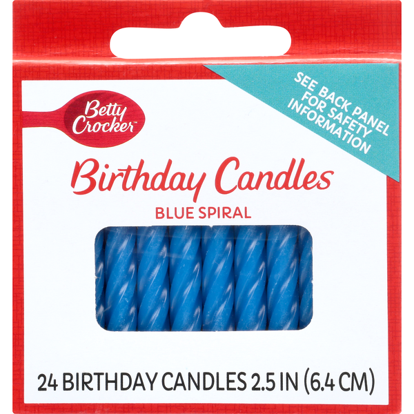 Baking Supplies & Decor Betty Crocker Birthday Candles, Blue Spiral hero