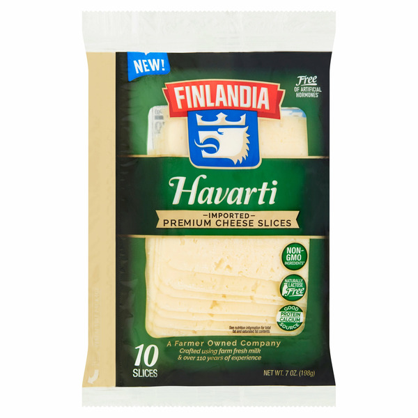 Packaged Cheese Finlandia Havarti Imported Premium Cheese Slices hero