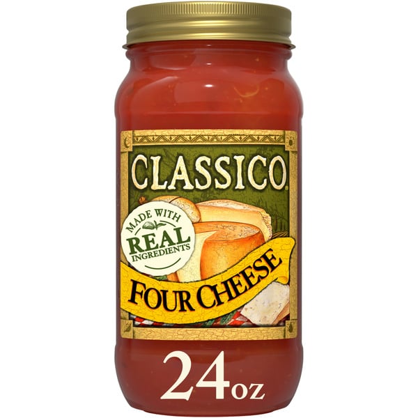 Classico Four Cheese Tomato Spaghetti Pasta Sauce hero