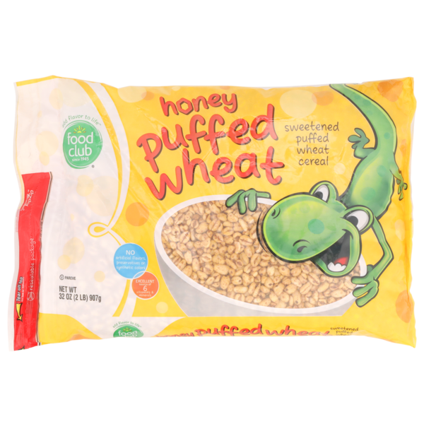 Cereal Food Club Honey Puffed Wheat Sweetened Puffed Wheat Cereal hero