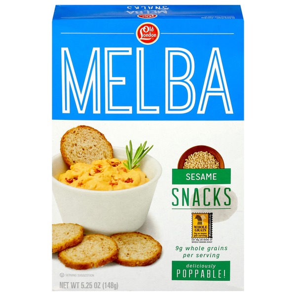 Crackers Old London Melba Snacks, Sesame hero